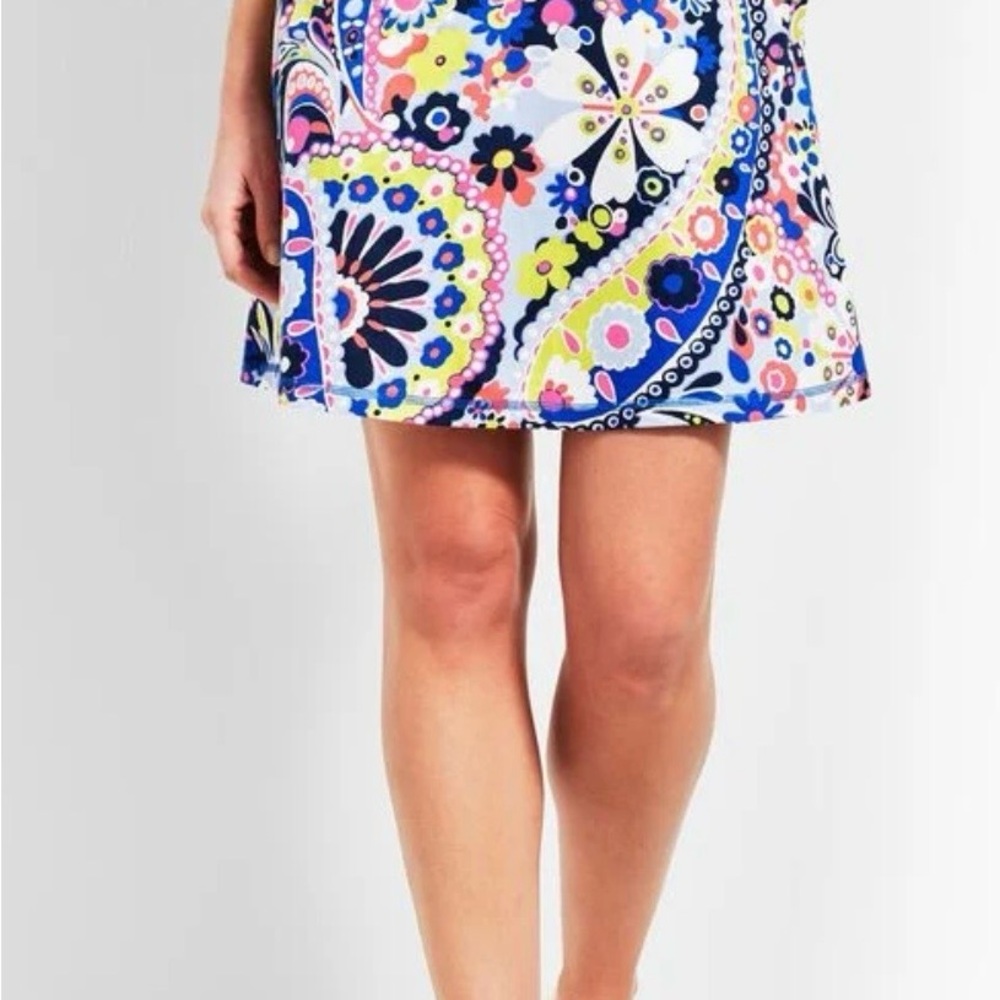 Talbots UPF Navy Floral Paisley Print Skort, Size Medium - Picture 3 of 14